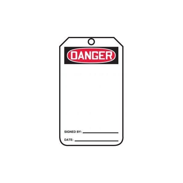 Accuform Safety Tags, DANGER BLANK, 5.75in x 3.25in, Self-Laminating PF-Cardstock, 25PK MDT185LCP - main